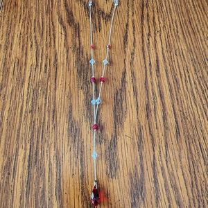 Red and silver necklace